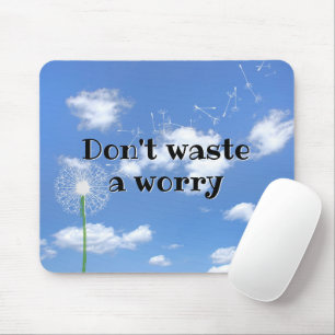 inspirierendes Zitat mit weißem Leuchter Mousepad