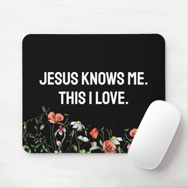 inspirierendes Zitat mit Wildblumen Mousepad (Mit Mouse)