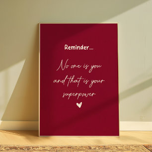 Inspirierendes Zitat Motivierendes Wandkunstposter Poster