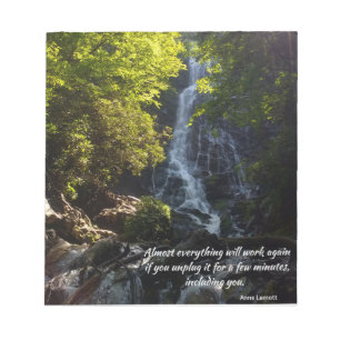 inspirierendes Zitat - Natur-Foto - Notizblock
