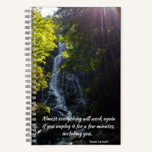 inspirierendes Zitat - Natur-Foto - Zeitschrift Notizbuch