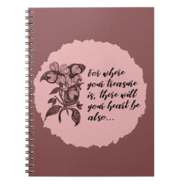 inspirierendes Zitat Pink Mauve Notizblock