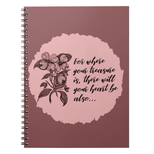 inspirierendes Zitat Pink Mauve Notizblock (Vorderseite)