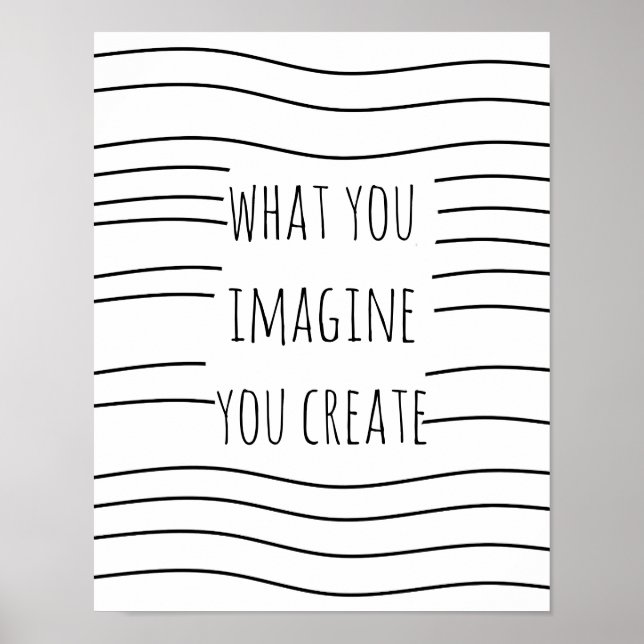 inspirierendes Zitat-Poster stellen Sie sich Schwa Poster (Vorne)