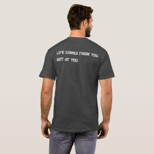 Inspirierendes Zitat T-Shirt Minimalistischer Rück