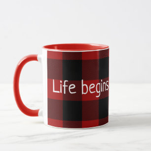 inspirierendes Zitat über Büffel kariert Tasse