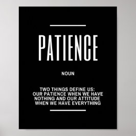 inspirierendes Zitat über Geduld Poster