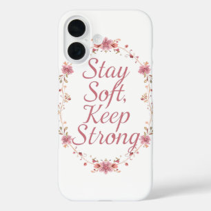 Inspirierendes Zitat über weibliche Stärke iPhone 16 Hülle