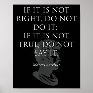 inspirierendes Zitat von Philosoph Marcus Aurelius Poster
