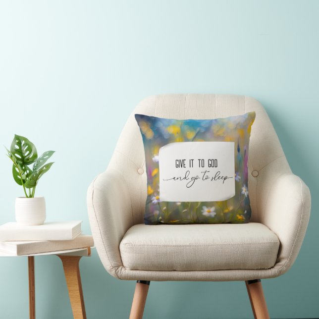 inspirierendes Zitat zu Wildblumen Kissen (Stuhl )