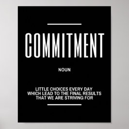 inspirierendes Zitat zum Engagement Poster