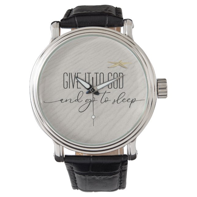 inspirierendes Zitat zum Strand Sand Armbanduhr (Vorderseite)