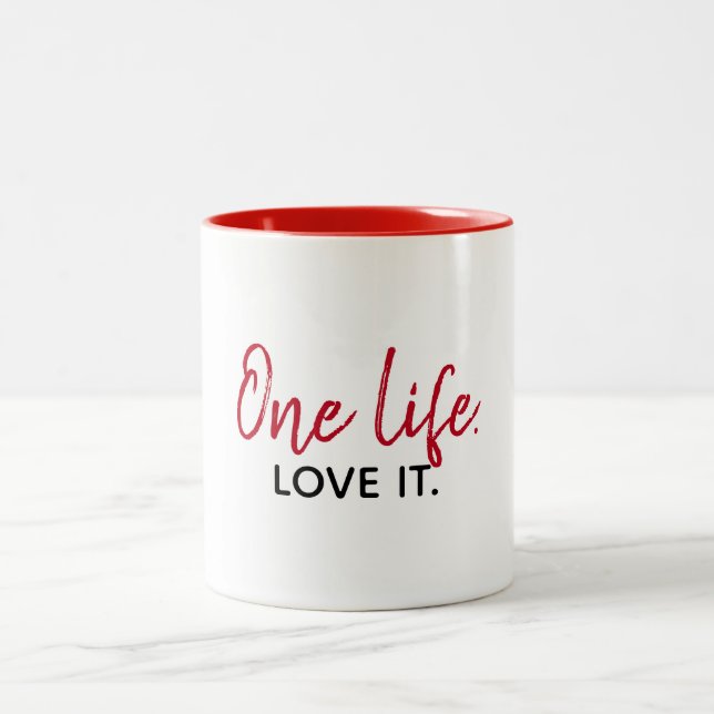 inspirierendes Zitat zur weißen Tasse (Mittel)