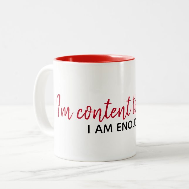 inspirierendes Zitat zur weißen Tasse (Vorderseite Links)