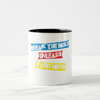 inspirierendes Zitat Zweifarbige Tasse