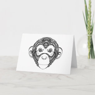 Inspiriert Affendesign Karte