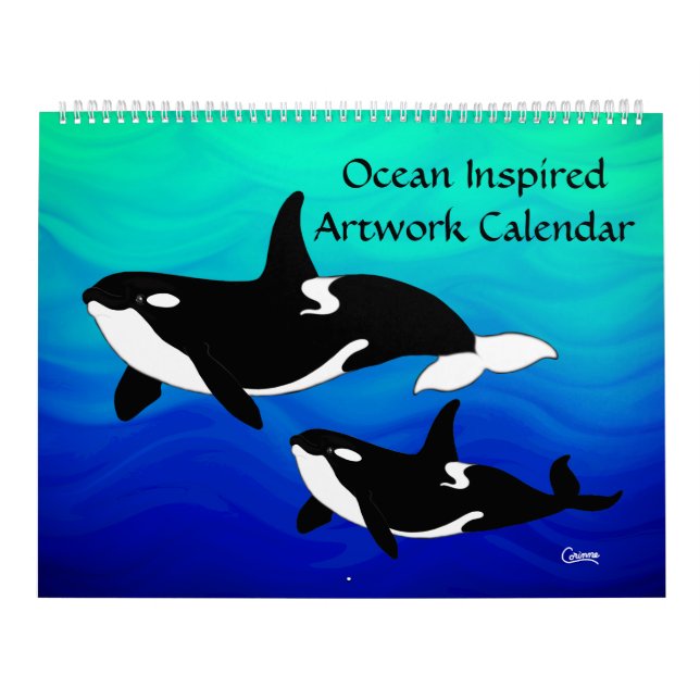 Inspiriert Artwork im Ozean - großer Kalender (Titelbild)