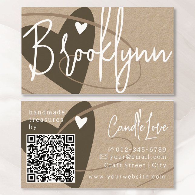 Inspiriert Beige Brown aus Liebe Herzklopfen QR-Co Visitenkarte (Von Creator hochgeladen)