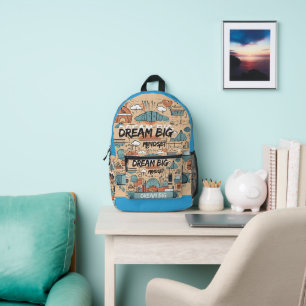 Inspiriert bleibe - Motivierend und aufwerbende De Bedruckter Rucksack