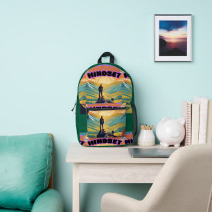 Inspiriert bleibe - Motivierend und aufwerbende De Bedruckter Rucksack