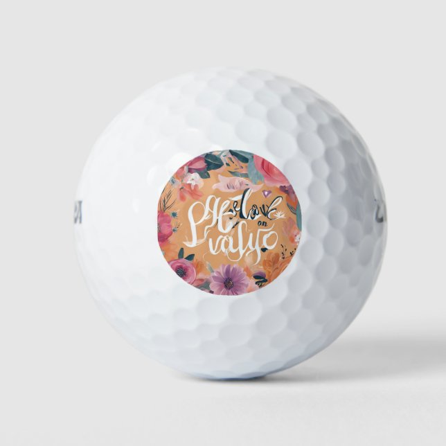 Inspiriert bleibe - Motivierend und aufwerbende De Golfball (Vorderseite)