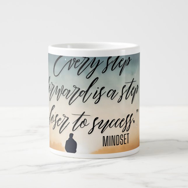 Inspiriert bleibe - Motivierend und aufwerbende De Jumbo-Tasse (Vorderseite)