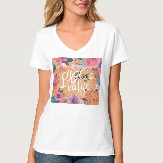 Inspiriert bleibe - Motivierend und aufwerbende De T-Shirt (Vorderseite)