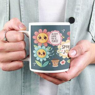 Inspiriert Blooms: Motivierend Garten-Tasse Kaffeetasse
