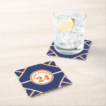 Inspiriert Blue & Orange Paper Untersetzer