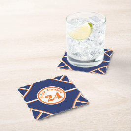 Inspiriert Blue & Orange Paper Untersetzer