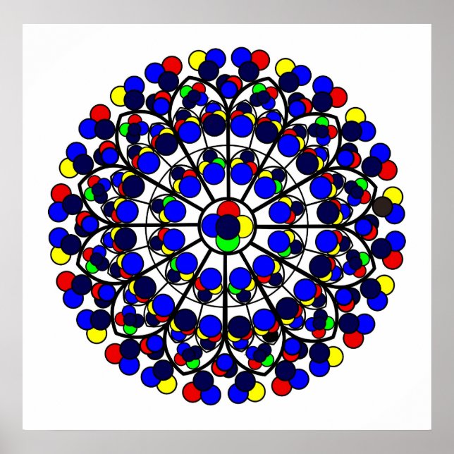 Inspiriert durch South Rose Window, Notre-Dame de  Poster (Vorne)