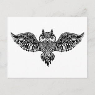 Inspiriert Eule Postkarte
