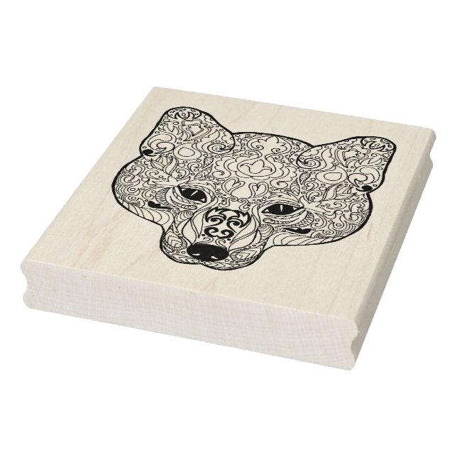 Inspiriert Fox Head Gummistempel (Stempel)