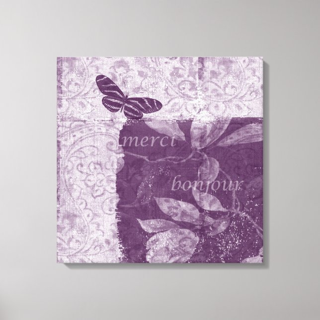 Inspiriert Französisch Lilac Leinwanddruck (Vorderseite)