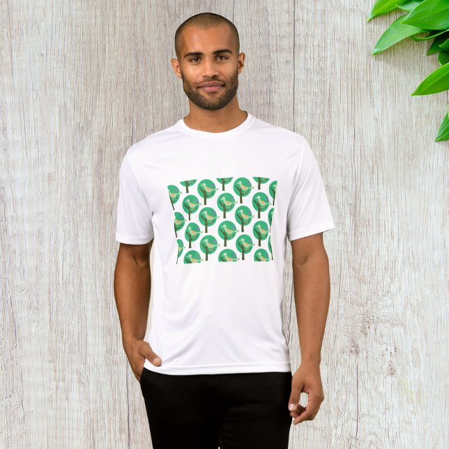 Inspiriert Grüne Vögel und Baummuster T-Shirt (Von Creator hochgeladen)