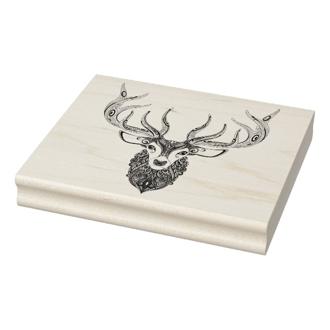 Inspiriert Hirschkopf Gummistempel (Stempel)