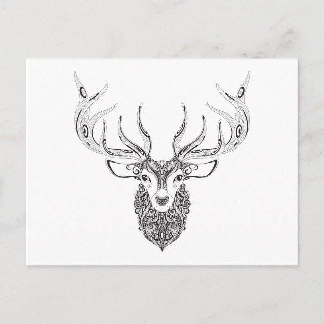 Inspiriert Hirschkopf Postkarte (Vorderseite)