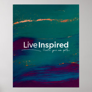 Inspiriert Jewel Toned Abstrakt Motivierend Poster