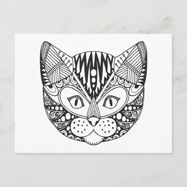 Inspiriert Katze Postkarte (Vorderseite)
