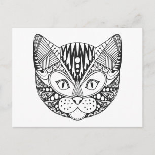 Inspiriert Katze Postkarte