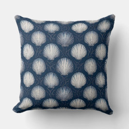Inspiriert Marine und White Seashell Kissen