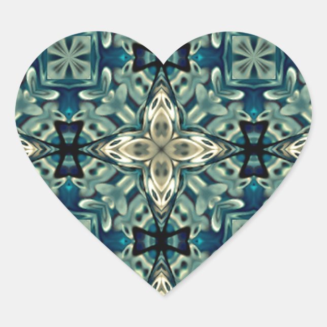 Inspiriert marokkanisches Design Herz-Aufkleber (Vorderseite)
