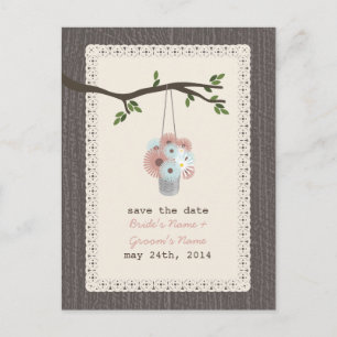 Inspiriert Milchbehältnisse Save the Date Ankündigungspostkarte