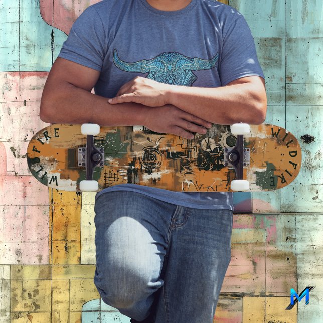 Inspiriert mit Abstrakter mechanischer Kunst Skateboard (Von Creator hochgeladen)