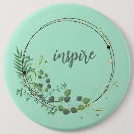Inspiriert mit floralen botanischen Rahmen Button