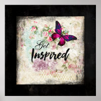 Inspiriert mit Hübscher Butterfly Vintag Collage