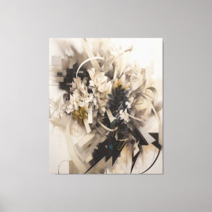 Inspiriert neutrale, florale botanische Weichheit Leinwanddruck