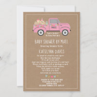 Inspiriert Pink Truck Baby Dusche per Post