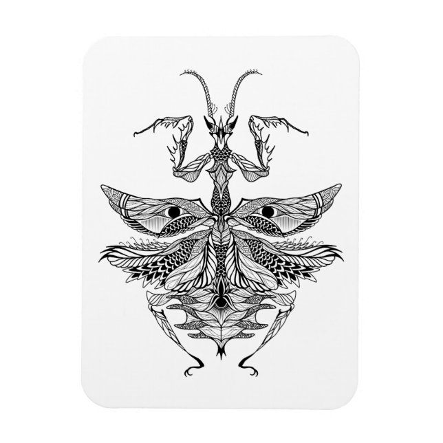 Inspiriert Praying Mantis Magnet (Vertikal)