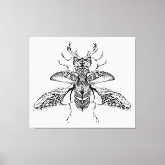 Inspiriert Psychedelic Stag-Beetle 6 Leinwanddruck